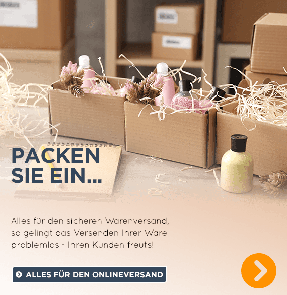 Kartonagen, Klebebänder und mehr für Versandhandel gibt es hier